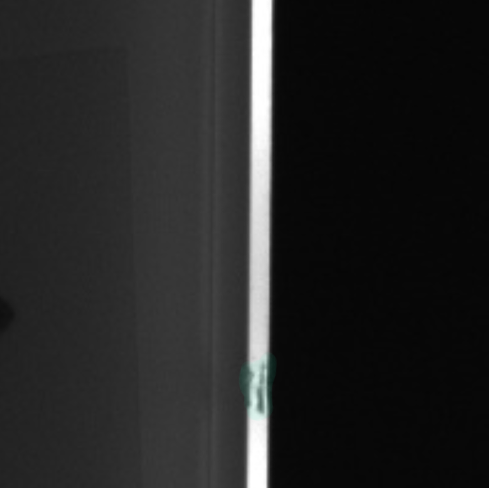 detected defect on edge of surface